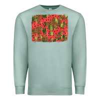 Seafoam watermelon leopard pattern background Premium Sweatshirt - HRA Design Shop