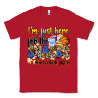 Red im just here for the snacks basketball sister Classic Tee - Zillion Design Studio