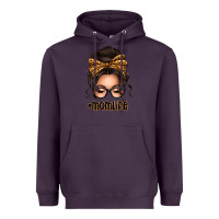 Plum caucasian leopard messy bun mom life Heavyweight Hoodie - texasbilliewilder