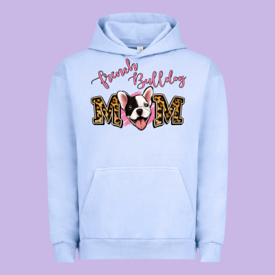 French Bulldog Mom Urban Hoodie Designed By Jasminsmagicworld