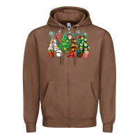 Chestnut christmas trees with baseball Zipper Hoodie - Zillion Design Studio
