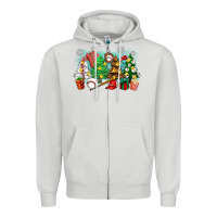 Dove Grey christmas trees with baseball Zipper Hoodie - Zillion Design Studio