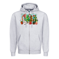 Heather Grey christmas trees with baseball Zipper Hoodie - Zillion Design Studio