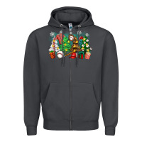 Smoke christmas trees with baseball Zipper Hoodie - Zillion Design Studio