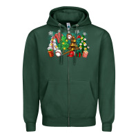 Sports Green christmas trees with baseball Zipper Hoodie - Zillion Design Studio