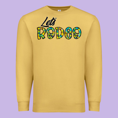 Let's Rodeo Premium Sweatshirt Designed By Cowhidedigitalart