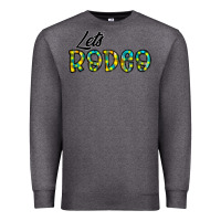 Charcoal Heather let's rodeo Premium Sweatshirt - CowhideDigitalArt