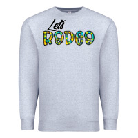 Heather Grey let's rodeo Premium Sweatshirt - CowhideDigitalArt