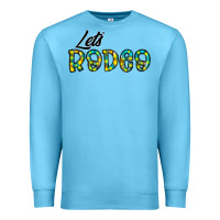Ocean Blue let's rodeo Premium Sweatshirt - CowhideDigitalArt