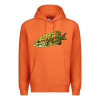Carrot Smallmouth Bass Fish Illustrations Premium Hoodie - LillyAllenDesigns