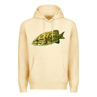 Pina Colada Smallmouth Bass Fish Illustrations Premium Hoodie - LillyAllenDesigns