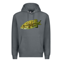 Rock Smallmouth Bass Fish Illustrations Premium Hoodie - LillyAllenDesigns