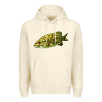 Sandshell Smallmouth Bass Fish Illustrations Premium Hoodie - LillyAllenDesigns