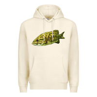 Tofu Smallmouth Bass Fish Illustrations Premium Hoodie - LillyAllenDesigns