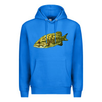 True Royal Smallmouth Bass Fish Illustrations Premium Hoodie - LillyAllenDesigns