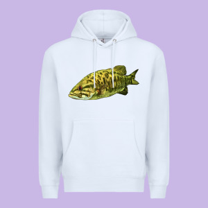 Smallmouth Bass Fish Illustrations Premium Hoodie Designed By Lillyallendesigns