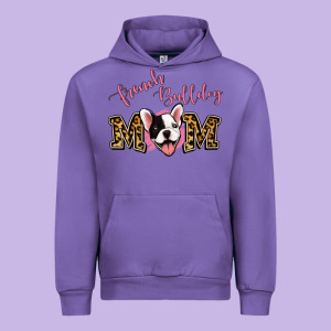 French Bulldog Mom Urban Hoodie Designed By Jasminsmagicworld
