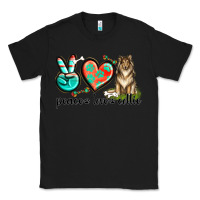 Black peace love collie Classic Tee - texasbilliewilder