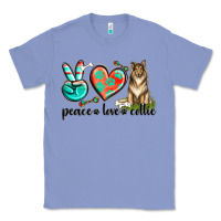 Colony Blue peace love collie Classic Tee - texasbilliewilder