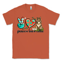 Copper peace love collie Classic Tee - texasbilliewilder