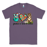 Lavender peace love collie Classic Tee - texasbilliewilder