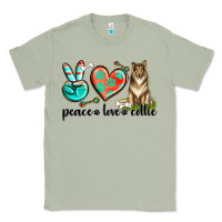 Matcha peace love collie Classic Tee - texasbilliewilder