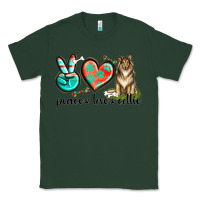 Sports Green peace love collie Classic Tee - texasbilliewilder