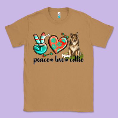 Classic Tee peace love collie