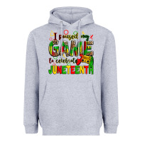 Heather Grey I paused my game to celebrate Juneteenth Heavyweight Hoodie - Zillion Design Studio