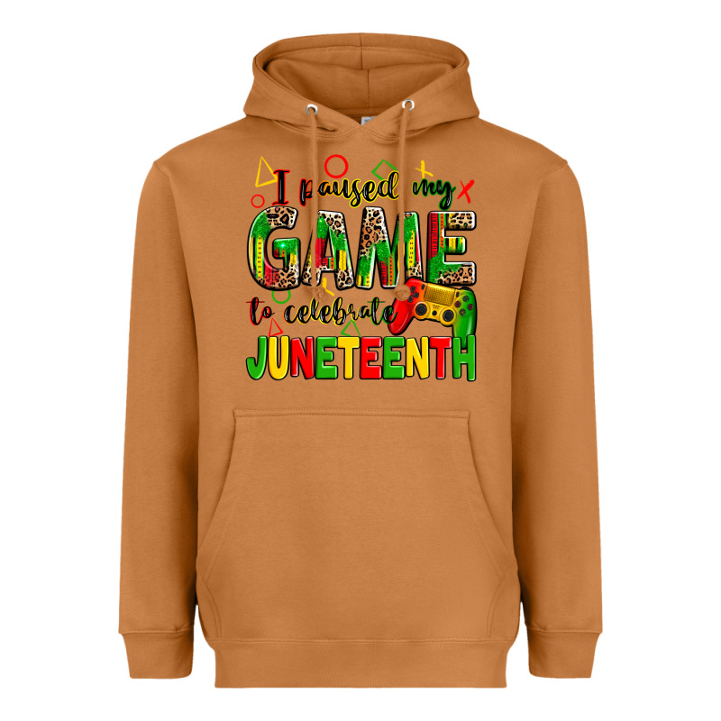 I Paused My Game To Celebrate Juneteenth Heavyweight Hoodie by Zillion Design Studio | Teevron