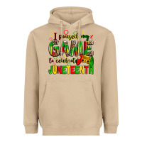 Mushroom I paused my game to celebrate Juneteenth Heavyweight Hoodie - Zillion Design Studio