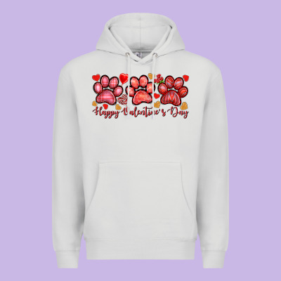 Happy Valentines Day Paws Premium Hoodie Designed By Nancycooperartshop