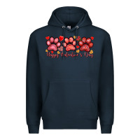 Navy happy valentines day paws Premium Hoodie - NancyCooperArtShop