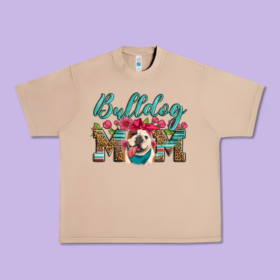 English Bulldog Mom Urban Heavy Tee Designed By Artiststas