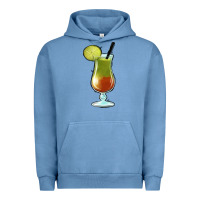 Pigment Pebble Blue Margarita Glass Urban Hoodie - Jasminsmagicworld