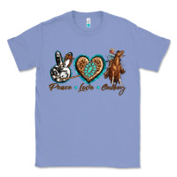 Colony Blue peace love cowboy Classic Tee - texasbilliewilder