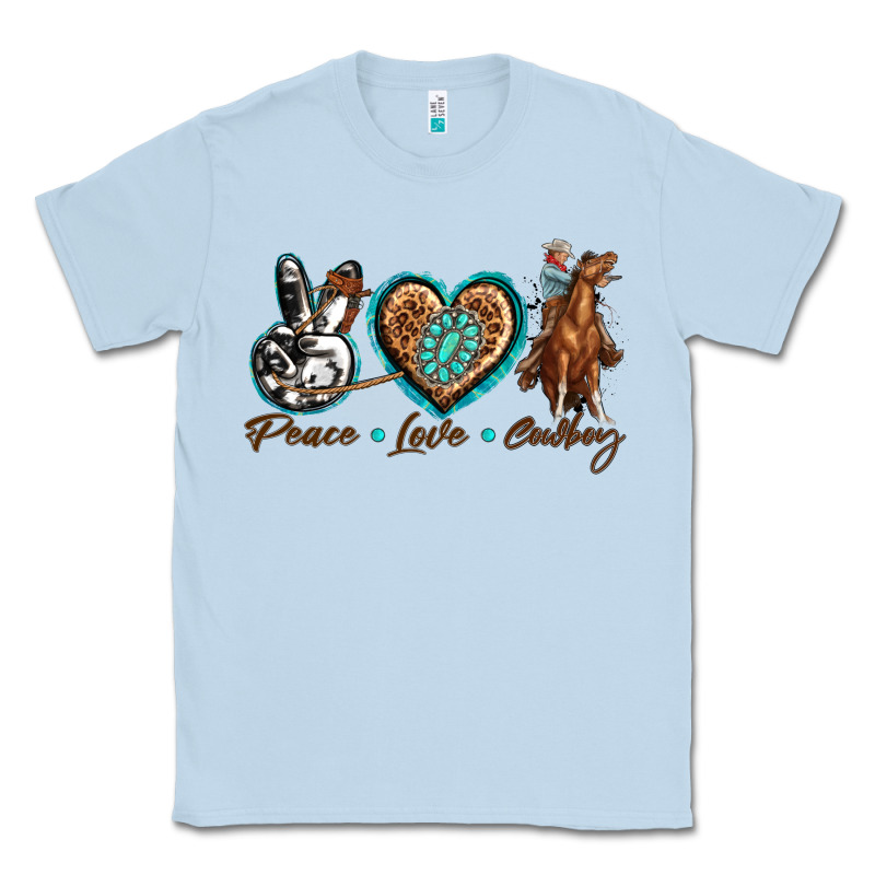 Peace Love Cowboy Classic Tee by texasbilliewilder | Teevron