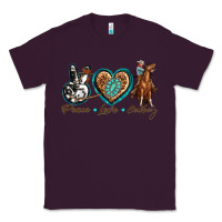 Plum peace love cowboy Classic Tee - texasbilliewilder
