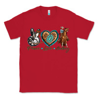 Red peace love cowboy Classic Tee - texasbilliewilder