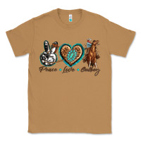 Toasted Coconut peace love cowboy Classic Tee - texasbilliewilder
