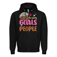 Black chasing goals not people Zipper Hoodie - texasbilliewilder