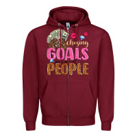Burgundy chasing goals not people Zipper Hoodie - texasbilliewilder