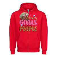 Red chasing goals not people Zipper Hoodie - texasbilliewilder