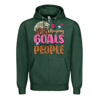 Sports Green chasing goals not people Zipper Hoodie - texasbilliewilder