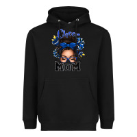 Black cheer mom messy bun Heavyweight Hoodie - texasbilliewilder