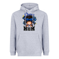 Heather Grey cheer mom messy bun Heavyweight Hoodie - texasbilliewilder