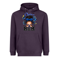 Plum cheer mom messy bun Heavyweight Hoodie - texasbilliewilder