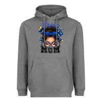 Cheer Mom Messy Bun Heavyweight Hoodie | Teevron