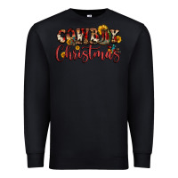Black cowboy christmas Premium Sweatshirt - FaDigitalArtStudio