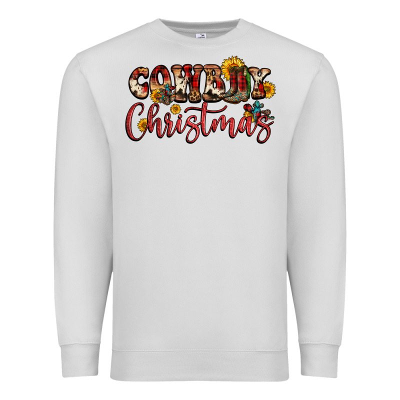 Cowboy Christmas Premium Sweatshirt by FaDigitalArtStudio | Teevron
